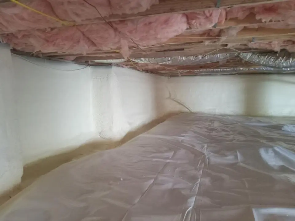 Crawl space encapsulation with closed-cell spray foam for Roof Maintenance in Penn Hills